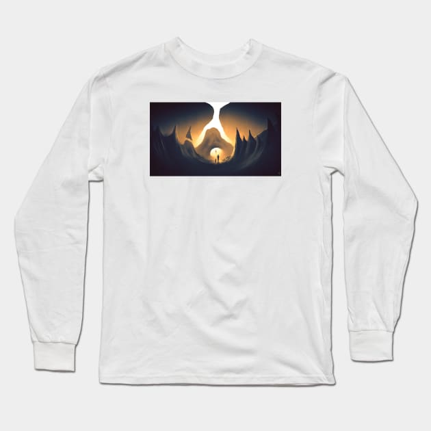 Dog Walk Long Sleeve T-Shirt by JoshWhiteArt